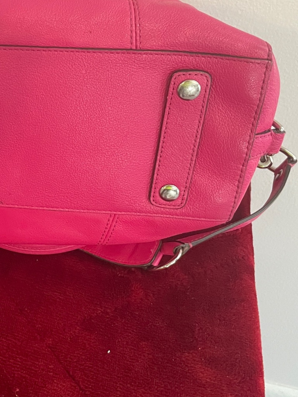 COACH - Ashley Pink Leather Satchel Bag - Picture 4 of 7
